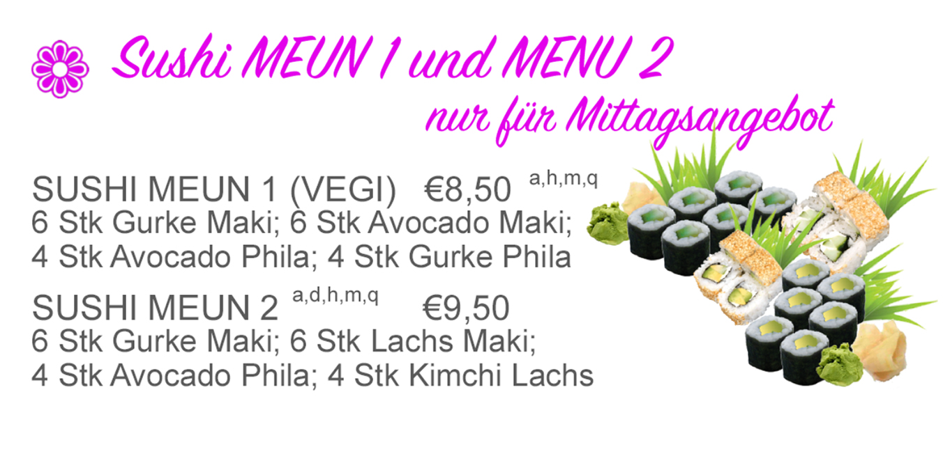 Wok Chen - Sushi und Chinesische Küche - Sushi-Karte